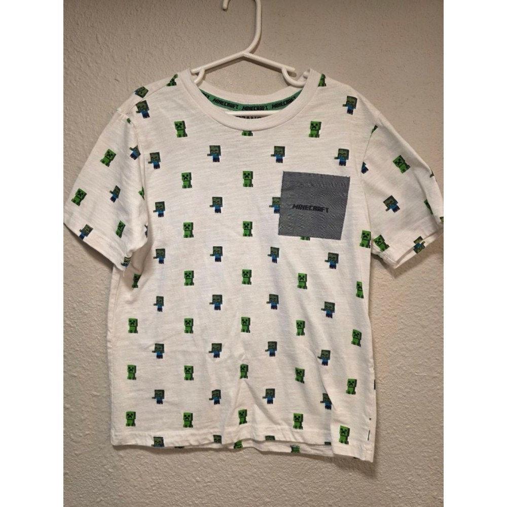 Kids Minecraft Creeper Shirt Size M (8)